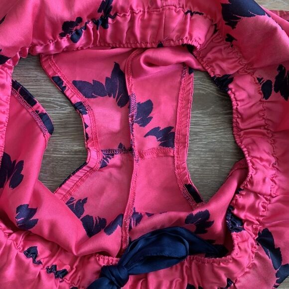 Aerie silky shorts pink floral print sz xl - Picture 4 of 5